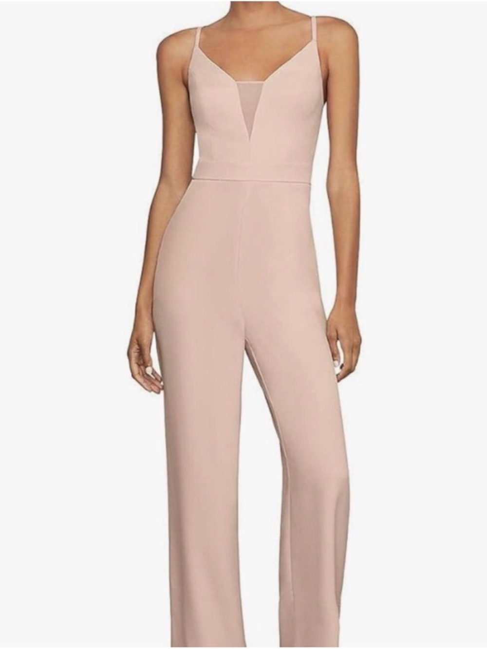 BCBGMaxAzria Blush V-Neck Wide-Leg Jumpsuit